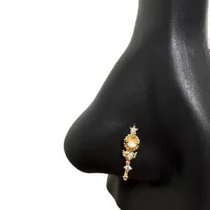 Statement Gold Magic Wand Nose Stud,Nose Rings for women, L-shape Nose Rings, Nostril Piercing, Hypoallergenic Nose Jewelry, 20 gauge Nose Rings