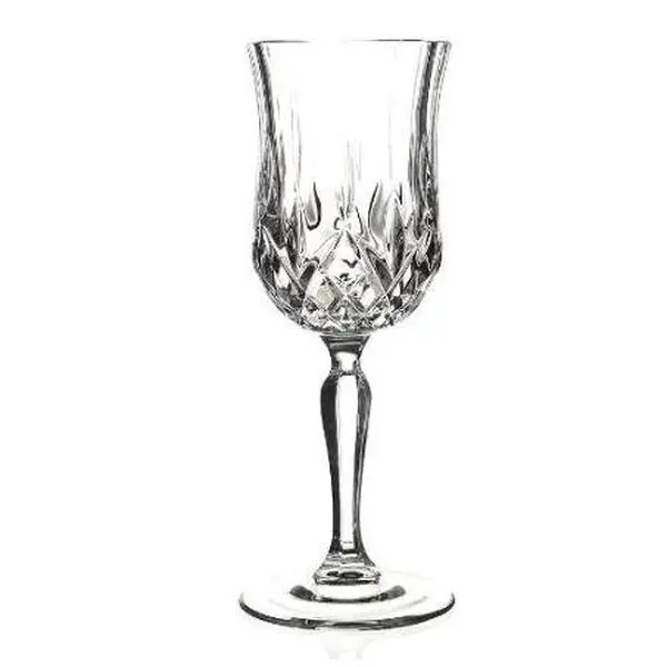 212 MAIN RCR Classic Tulip Wine Glass Set, 6-Piece 8oz Durable Cut Crystal Drinkware, Dishwasher-Safe Kitchenware Accessory