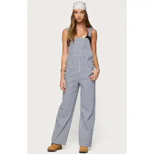 Edikted Women's Tamsin Striped Overalls