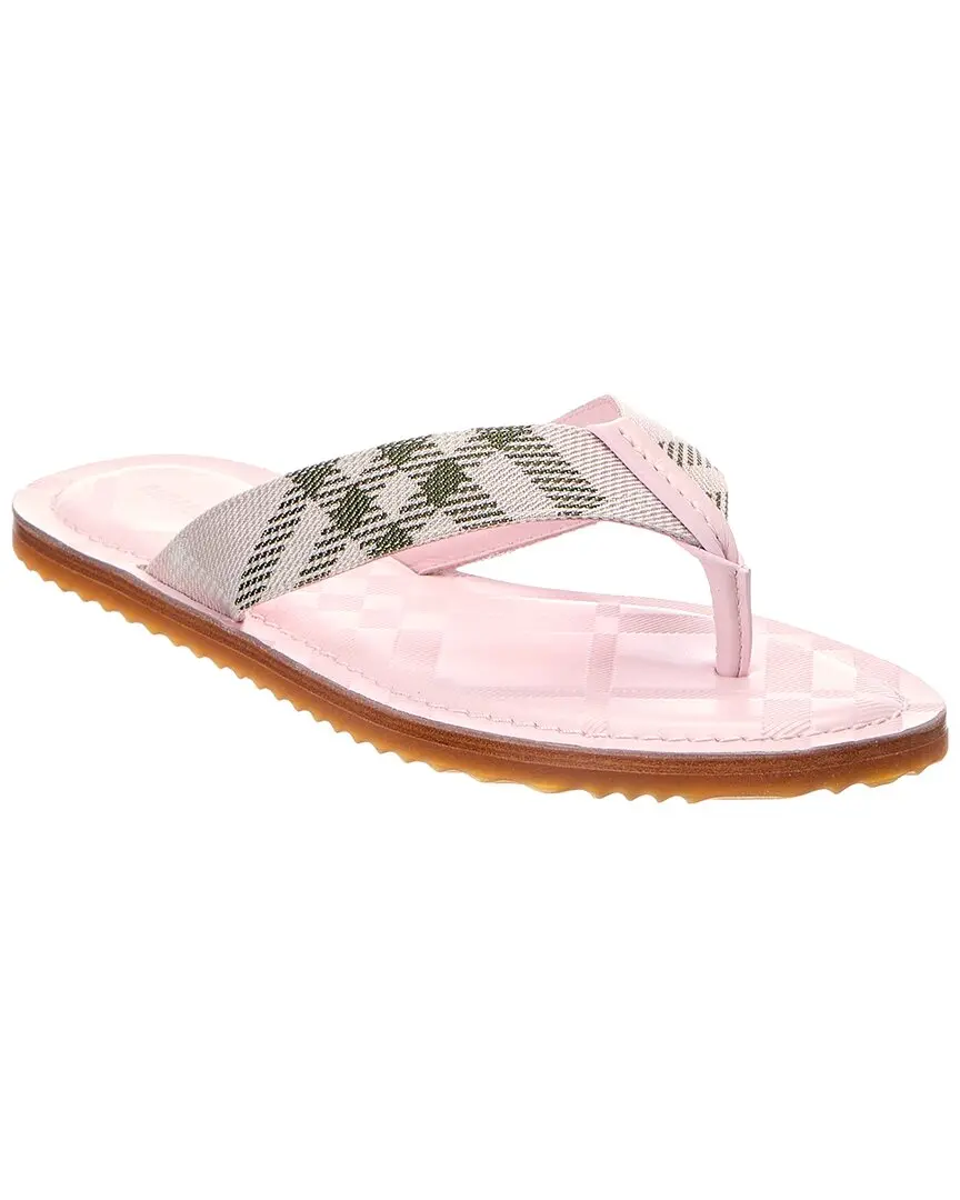 Burberry Pavilion Canvas & Leather Sandal