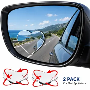 Modern Aesthetic 2-Pack Blind Spot Mirror, for Various Private Vehicle Assembly, Safety Driving Car Fitting, Frameless Design Broad View Eliminate Visual Dead Zones