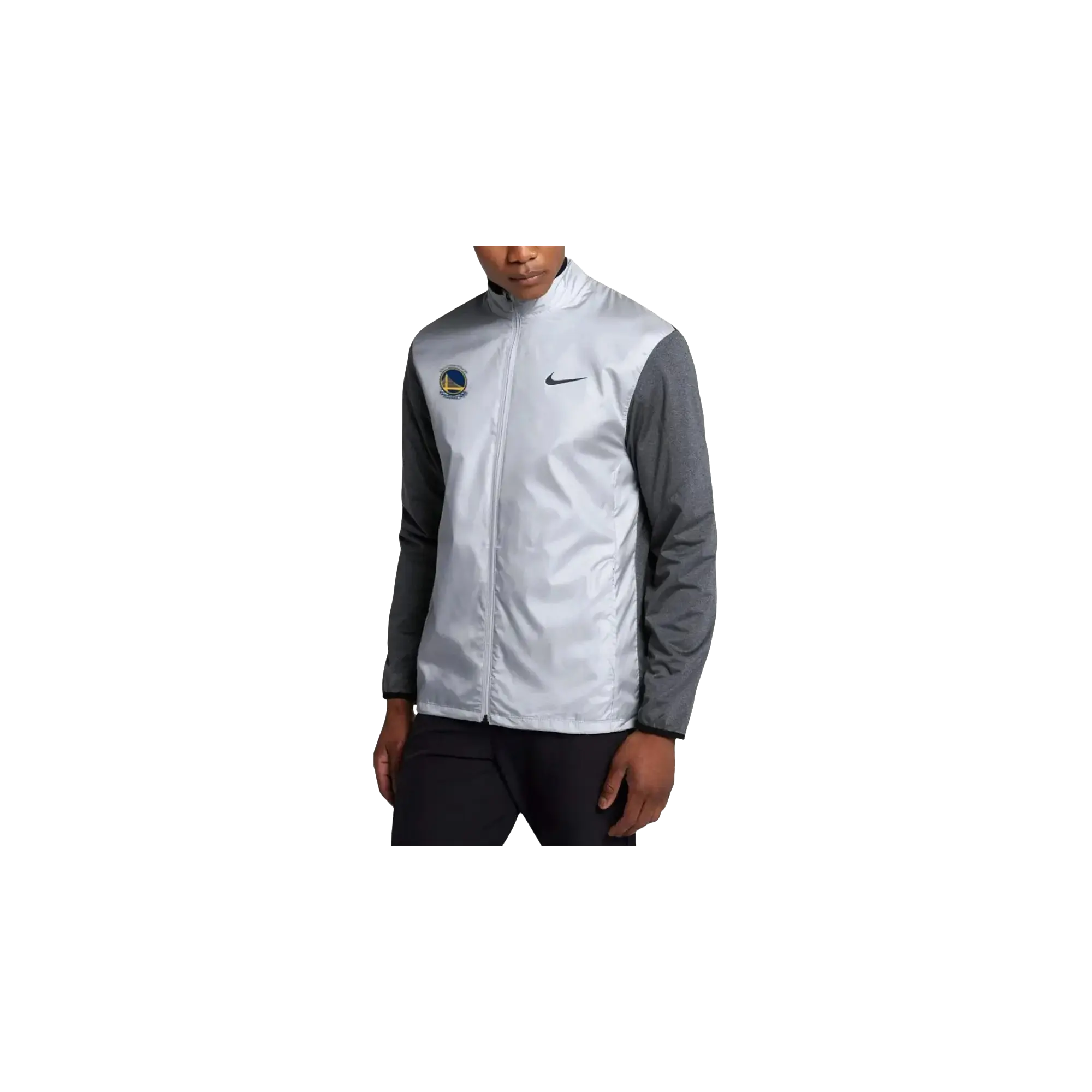 NBA GS WARRIORS SHIELD FZ JACKET "Wolf Grey" GM4015 SHIELDFZJCKT