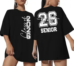 Senior 26 TShirt - Sweatshirt - Hoodie, Class of 2026 Graduation Tee, Two Sided Streetwear Graphic Tee, Trendy Graduation Gift, Last First Day of School Outfit