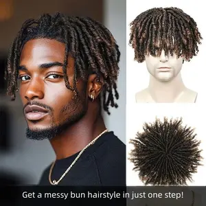 Men's Faux Locs Hair Wig, Hip Hop Style Dreadlock Hairpiece for Trendy Street Look, 1pcs or 2pcs Available for Unique Hair Fashion