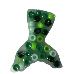 Green Mermaid Tail Silicone Picky Pad - Skin Picking Tool for Stress Relief and Relaxation, ADHD fidget toy. anxiety fidgets adhd toy