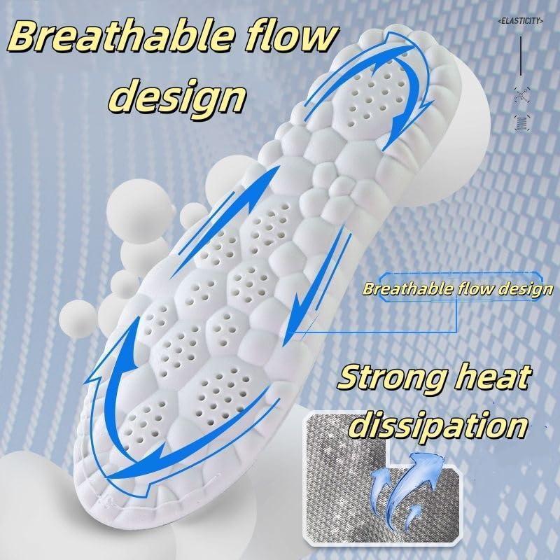 Insoles for Women Man,Cloud insoles for Men Women,4D Cloud Soles for Men Soft Memory Foam Cushioning Insoles - Trim to Fit Steppers Insoles