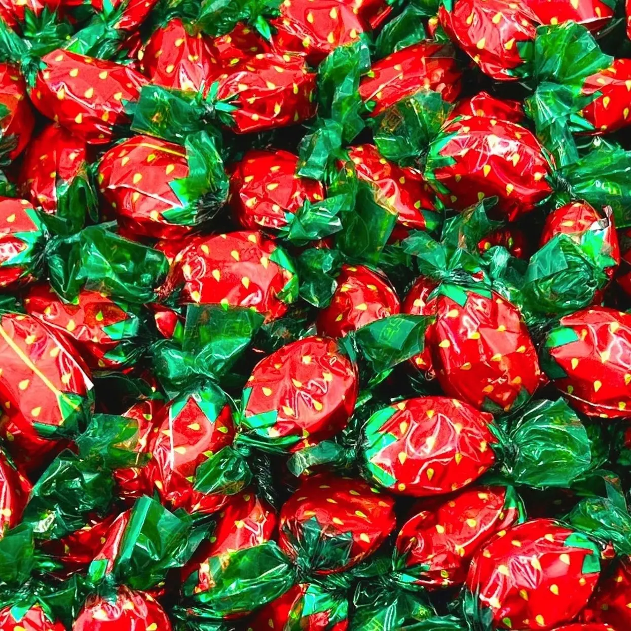 Strawberry Hard Candy | 1 Pound Bag - Approx. 85 Count | Strawberry Candy Individually Wrapped | Old Fashioned Candy | Retro Treat