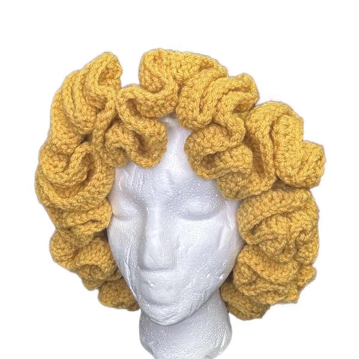 Mustard Yellow Ruffle Hat for Women - Fashion Accessory - Top, Womenswear