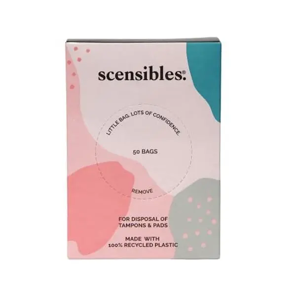Scensibles Personal Care Disposal Bags (50 Count) - For Tampons, Pads, Liners, Condoms & More - Discreet, Hygienic & Odor-Reducing Disposal Solution
