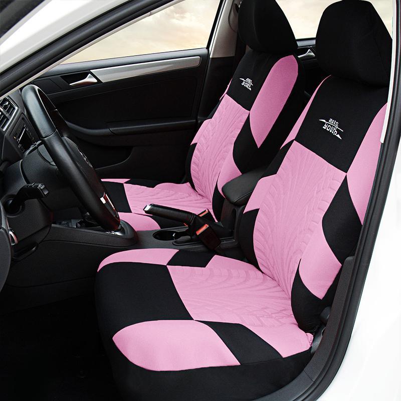 5-Seater Cute Car Seat Covers Universal, Fabric Stylish Car Seat Protectors for Front & Rear Seats, Airbag Compatible, Fits Most Cars SUVs & More, Car Interior Accessories