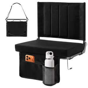 Sport beats Stadium Seats with Back Support Bleacher Chairs with Back and Cushion Thick Padded Bleacher Seats Includes Shoulder Strap