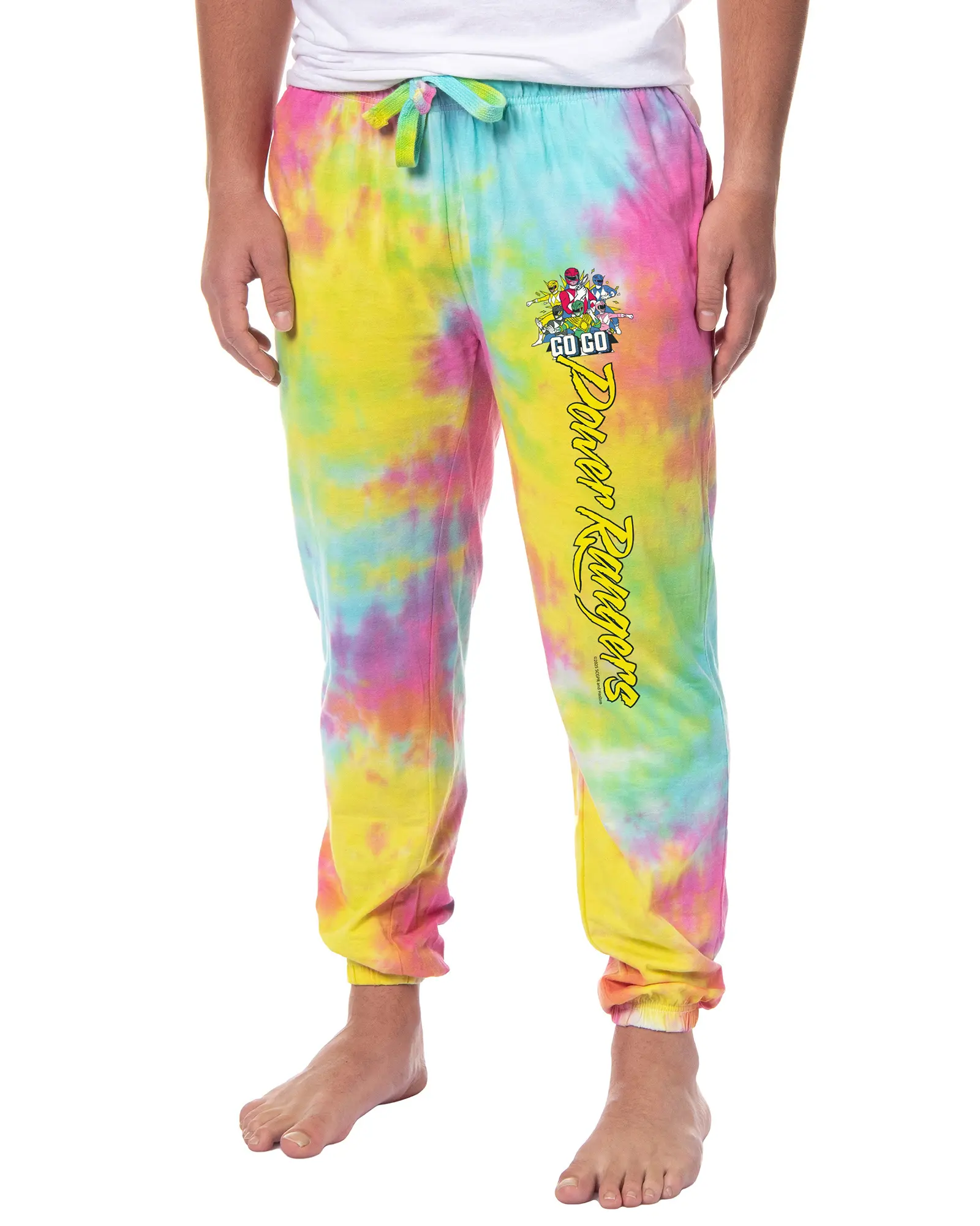Power Rangers Mens Team Group Jogger Sleep Pajama Pants, Polyester, Pajama Set