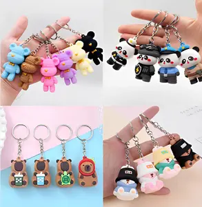Bulk Cute Cartoon Keychains Set | Mini 3D Animal Keyrings for Goodie Bags, School Backpack Charms, Birthday Party Favors for Kids & Adults