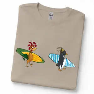 Cody Maverick & Chicken Joe Surf’s Up Graphic T-Shirt, Funny Movie Fan Tee, Unisex Trendy Graphic Shirt