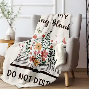 Book Lovers Gifts for Women Men, Flannel Soft Book Reading Blanket Decor, Book Reader Gifts for Christmas Birthday, Reading Accessories, Bookish Bookworm Gift