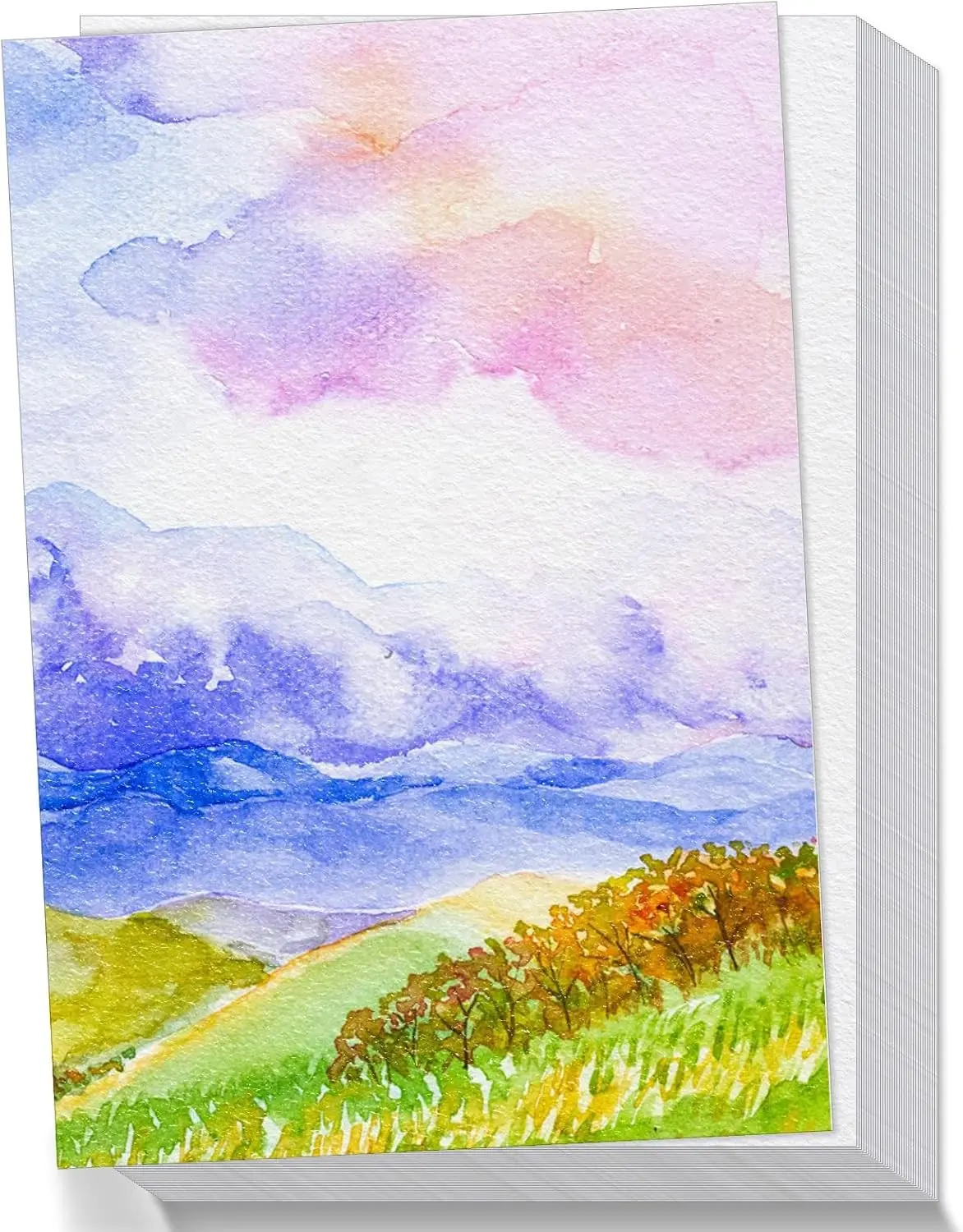 64 Sheets Watercolor Paper Bluk, 140lb/300GSM Cold Press Water Color Paper 5 x 7 Inch, Small Off-White Watercolor Drawing Paint Paper for Art Drawing Wedding Cards Supplies