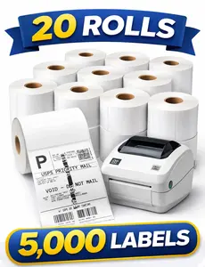 20 Rolls 250 4x6 Direct Thermal Labels Premium Zebra Eltron 2844 Compatible