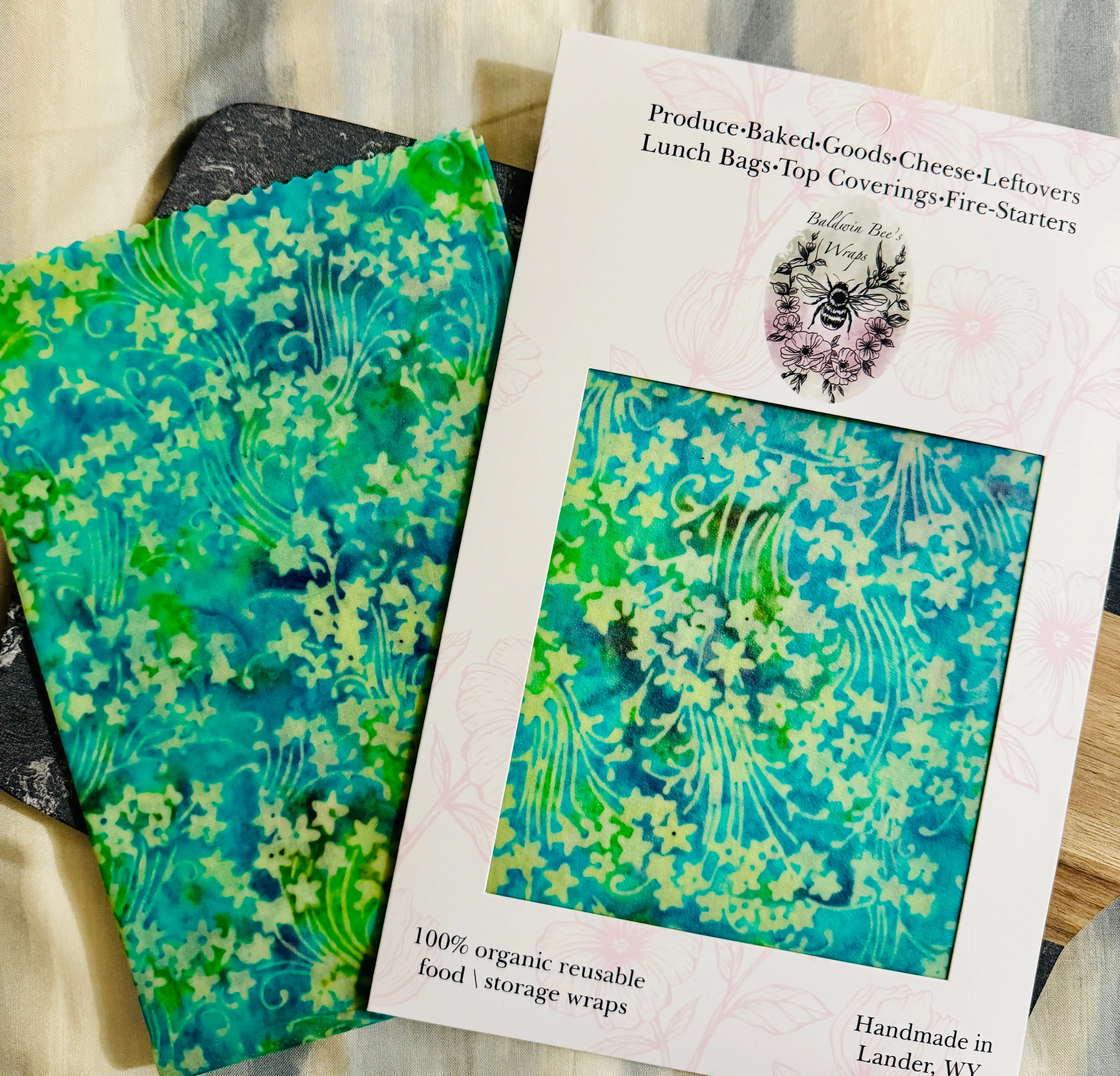 Jumbo Beeswax Bread Wrap —Jumbo Beeswax Bread Wrap | Reusable Bread Storage Wrap for Homemade Bread, Sourdough & Artisan Loaves (Horseshoe)