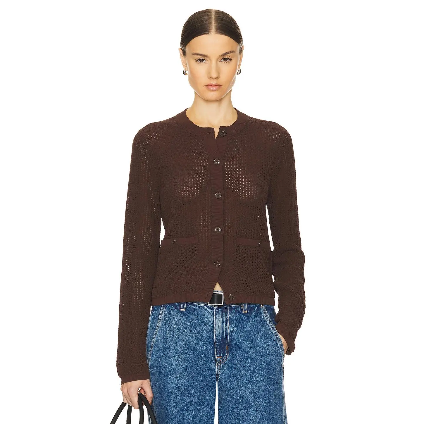 Rag & Bone Viola Cardigan in Chocolate