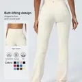 Sodalemon Women’s High-Waisted Flare Leggings - Women's Clothes, Butt Lifting, Tummy Control, Comfy Pants, Soft Stretch Workout Yoga Pants