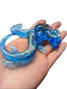 Iridescent Blue TTRPG Dice Guardian / Drake / Drake Guardian / Dice Guardian / Dice Goblin / Blue Dragon Dice Guardian / Cute Dice Guardian