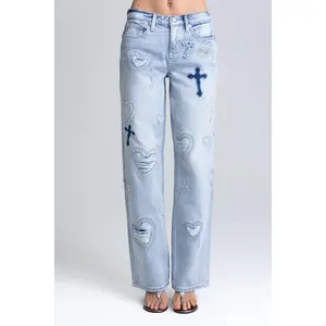 Aryanna Heart Cross Slim Wide