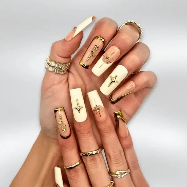Luxury Flat White Press-On Nails | Handmade Minimalist Nail Set