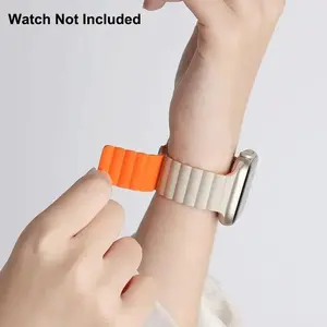 Magnetic Loop Strap Band, Silicone Bracelet for Apple Watch S10 42mm 46mm 49/45/44/42/41/40/38mm iWatch Series 10 9 8 7 6 5 4 3 SE Ultra 2, Smart Watch Straps, Wearable Accessories