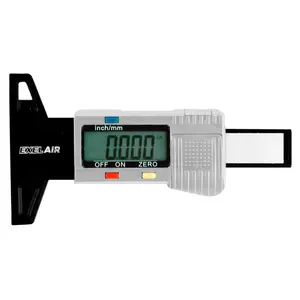 Milton ExelAir Compact Digital Tire Tread Depth Gauge, Automotive Tire Repair Tool with Digital Readout, Measures in in/mm (Inch/Metric)