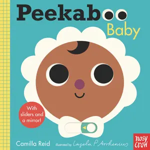 USED-Peekaboo: Baby: (An Interactive Board Book for Babies & Toddlers with Mirror & Sliders. Cute Artwork Includes a Duck, Lamb, Stroller, & More. Perfect by Reid, Camilla (Board book)