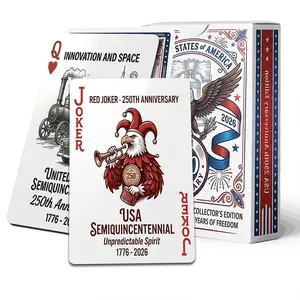 250th Anniversary Freedom Eagle Poker Cards, 1776-2026 Commemorative Deck, Standard Size Premium Playing Cards, Patriotic Holiday Collectible