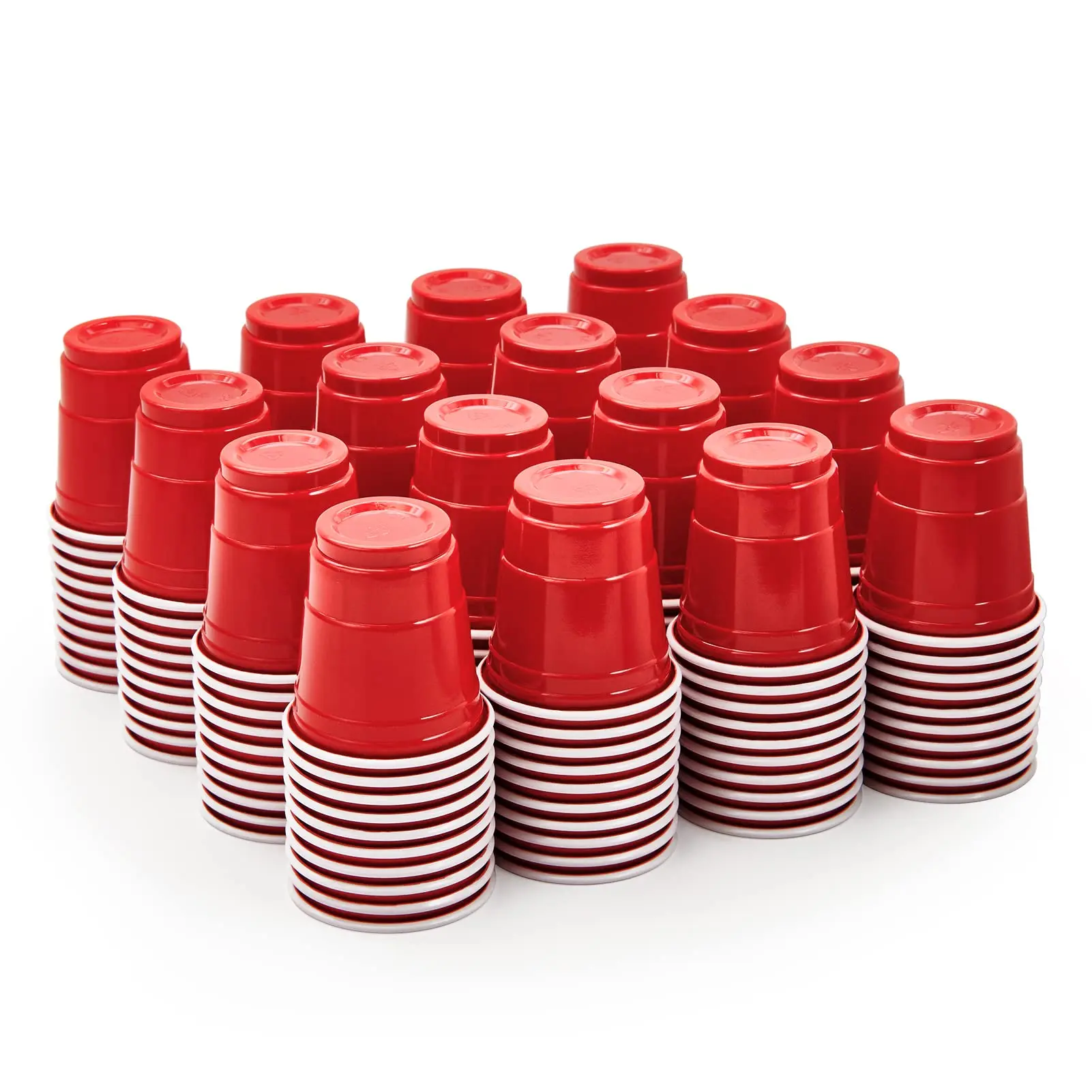 Red Plastic Shot Glasses - 2oz