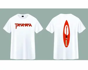 2-sided Masayoshi Takanaka Logo + Surfboard T-Shirt, Street Outfit, Full Colors, Full Sizes, For Men, For Women
