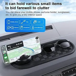 Soft Gel Parking Number Plate Phone Stand Combo, Cellphone Car Mount, Car Phone Holder, Stable Anti-Slip Shockproof, Quiet Car Interior, Hidden Temporary Parking Sign, Multifunctional Car Accessories