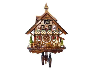 Alexander Taron 4491QMT Battery-Operated Engstler Cuckoo Clock, 16.5x14x8.5 in, Home Decor Room Decor Clock for Home Supplies