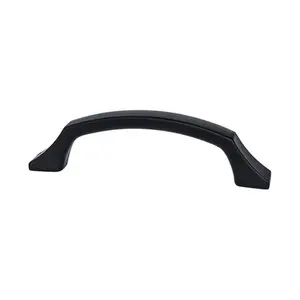 212 MAIN 96 mm Century Edge Pull, Matte Black Door Hardware, Door Knob
