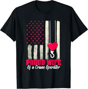 Crane Operator Gifts Proud Wife Hook Oper8r T-Shirt - Liliaaguir Shop 93B08VG92V7R