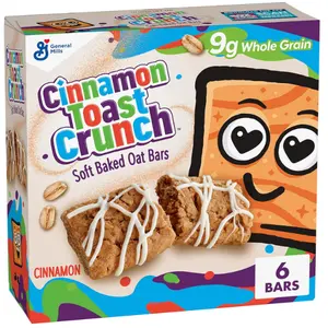 Cinnamon Toast Crunch Soft Baked Oat Bars, Chewy Snack Bars, 6 ct