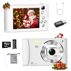 Digital Retro Camera - 2.4-inch rechargeable, 800mAh battery, 64GB SD card, vlog, selfie, photography, video recording, webcam, ideal choice for beginners