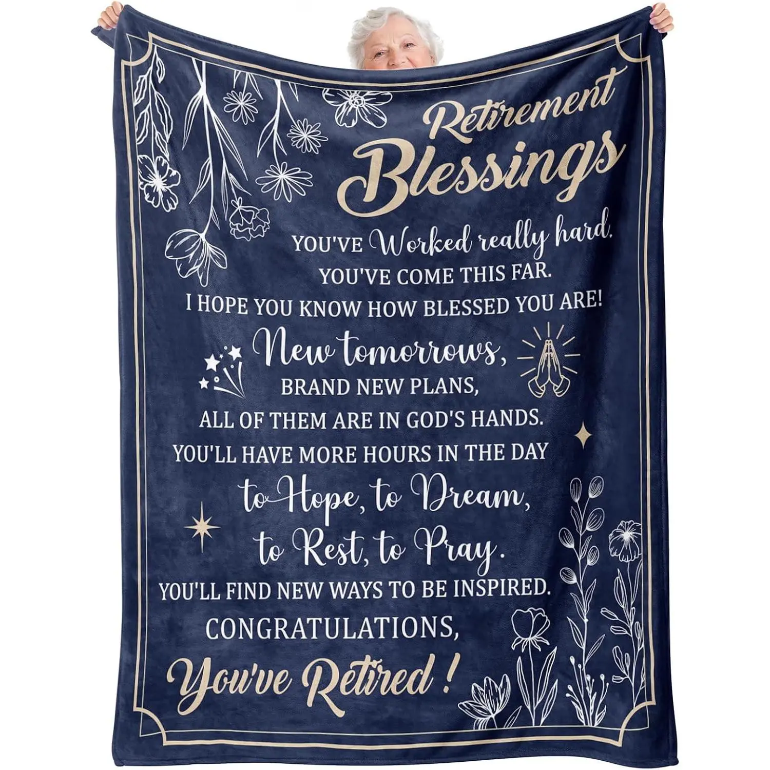 Flannel Blanket | Retirement Flannel Throw Blanket For Women Men, Perfect Farewell Going Away Goodbye Gifts, Ideal Retired Presents For Coworkers Grandma Mom Teacher Nurse | Home & Gift