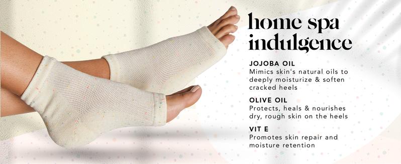 Kitsch Moisturizing Socks – Insulated Gel for Dry, Cracked Heels, Spa & Sleep Socks for Overnight Repair, Reusable Pair for Women & Men