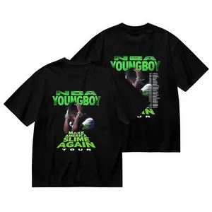 YoungBoy Never Broke Again 2025 Tour T-shirts 2025 Hip Hop Vintage Top Oversized Streetwear Women Men High Quality Tshirt