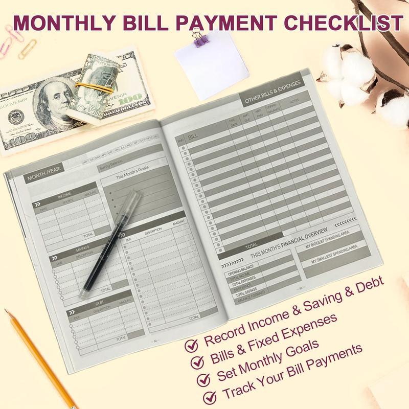 Budget Saving Challenge Accounting Book & Bill Payment Tracker, 48-Month Financial Planner Paperback with 960 Records, Expense Tracking, Bank Account & Debt Payoff Organizer, Family Budget Notebook for Monthly Financial Planning