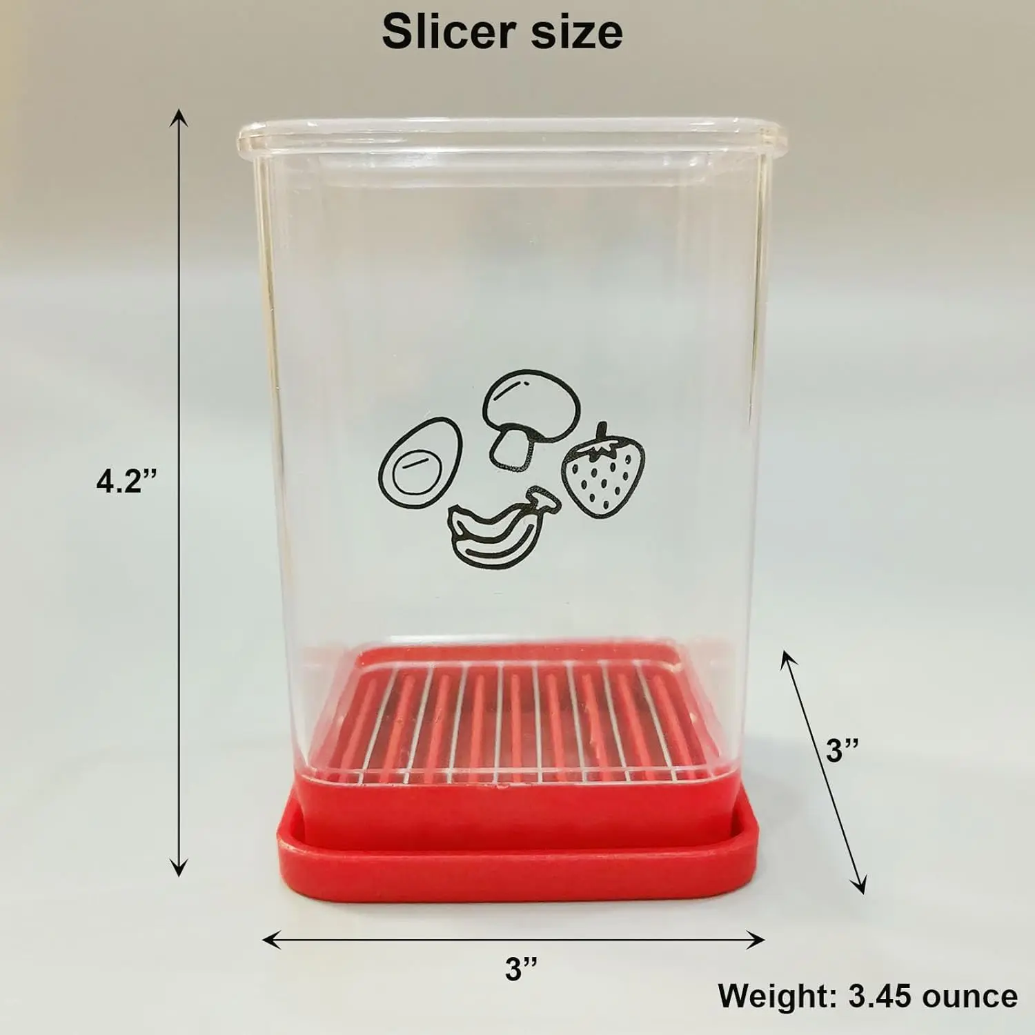 Fruit Slicer Cup, Strawberry, Banana, Mushroom, Grape & Egg, Stainless Slicer with Push, Gadget for Salad, Speed Fruit & Vegetable, Slicing Tool