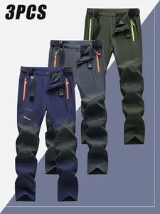 Men's Waterproof Tactical Work Fitted Pants, Knee Reinforced Padded, Multi-Pocket Outdoor Casual Sports Pants, Durable and Comfortable