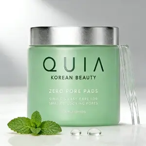 QUIA Dual-Action Toner Pads, Gentle PHA Exfoliating for Sensitive Skin, Instant Hydration & Pore Minimizing, 70 Soft Korean Textured Pads for Blackhead & Blemish Control