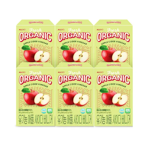 [ALLBIO] Apple Cider Vinegar Stick 6-Pack | 90 Sticks (20g x 15ea x 6) | Organic & Refreshing