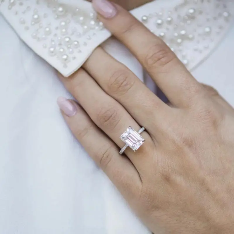 Moissanite 1pc 1/2/3 Carat Emerald Cut Ring, S925, The Best Wear for Anniversaries, Gifts, Birthdays, Christmas, Moissanite 1pc 1/2/3 Carat Emerald Cut Ring, S925, The Best Wear for Anniversaries, Gifts, Birthdays, Christmas,