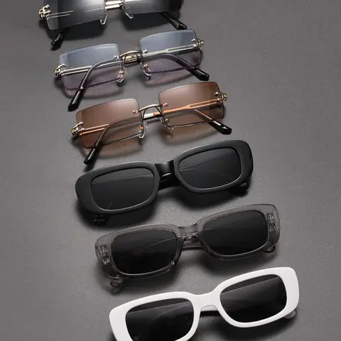 Summer Square Frame Lightweight Durable Modern Glasses for Women, Personality Travel Essentials, Back To School Outdoor Glasses, Trendy Casual Sunglasses, Fashionable Sunglasses, Stylish Sunglasses, Trendy Shades, Square Sunnies