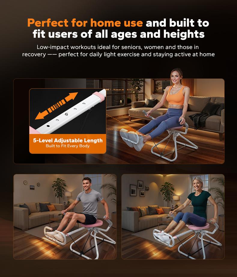 Merach Seated Ab Crunch Trainer, Foldable Core Exercise Equipment for Home Gyms, Comfortable Multi-Functional Waist Twist Exercise Trainer, TikTokShopBlackFriday SpringStatements